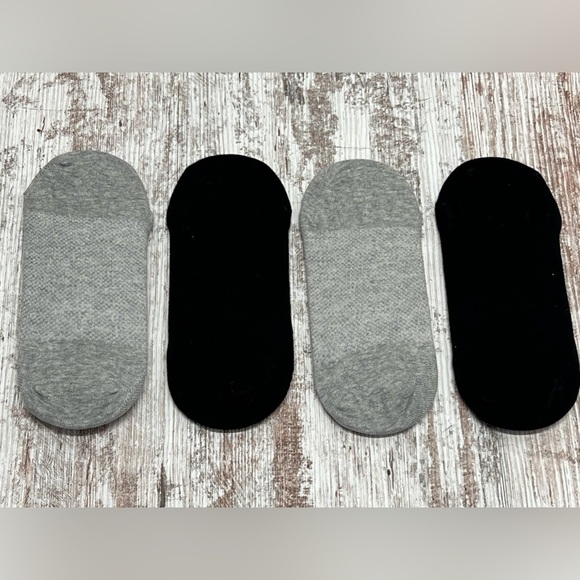 MENS No Sho Low Cut Thin Non Slip Boat Liner Socks 4 Pair - Picture 2 of 4